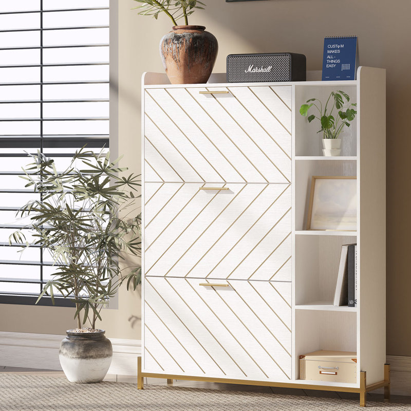 Rangement pour 18 paires de chaussures, Blanc