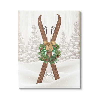 «Winter Skis Holiday Wreath» par Jennifer Pugh