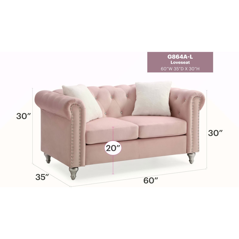 Causeuse Cozy, Rose