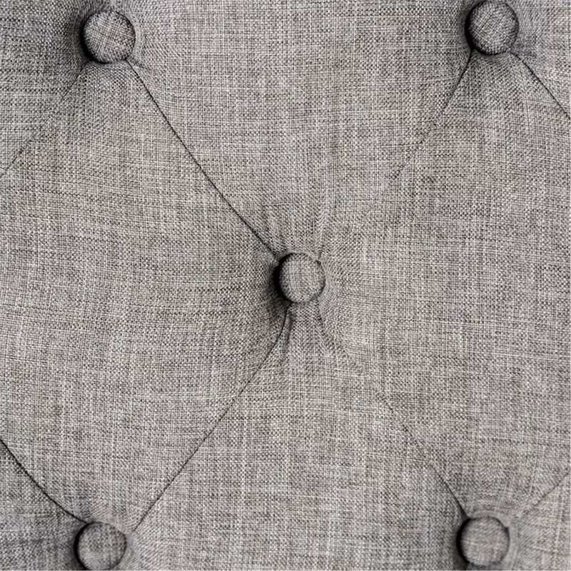 Ensemble de 2 chaises de salle à manger rembourrées en tissu, Gris