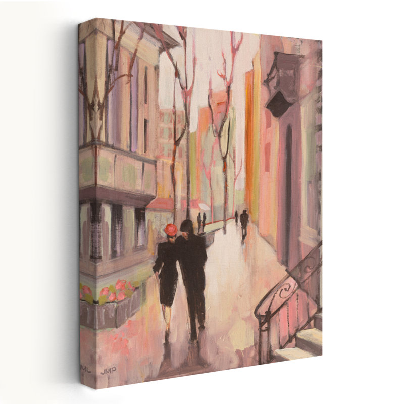 Art du village, promenade beige et noire, H 24 po x l 16 po