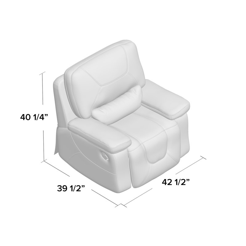 Lockheart Upholstered Recliner, Red Faux Leather