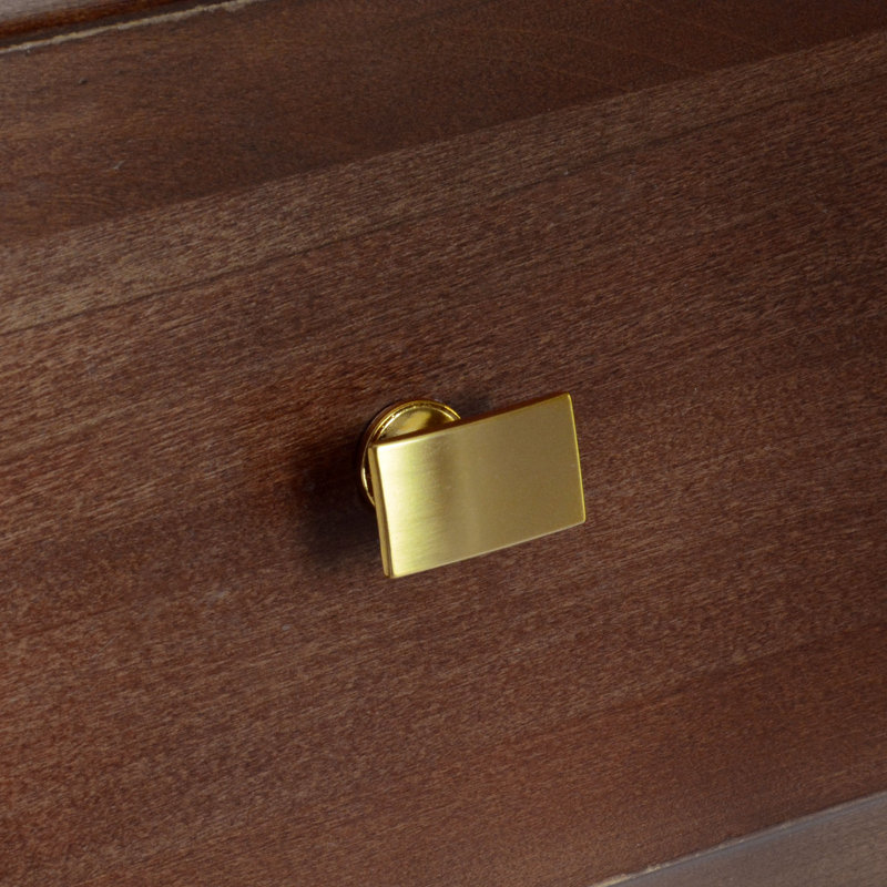 Poignée rectangulaire Origins 1 3/16 po, Ambre doré