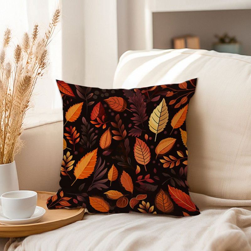 Botanical Fall Botanical Leaves Pattern VI Cottage & Cottagecore, 18"H x 18"W