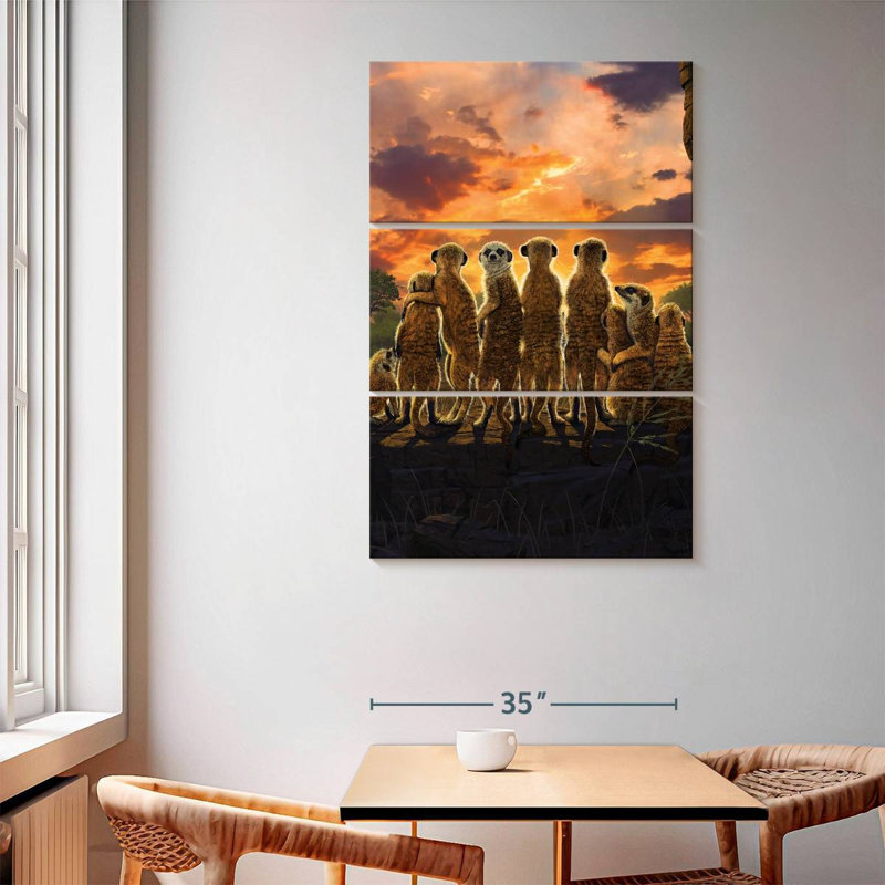 Brampt Meerkats, 65" H x 42" W