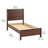 Hibir Farmhouse Set Of 2 Items For Bedroom, One Twin Bed And One Nightstand With 2 Drawers Wood Rustic Style-615290141-615290140