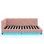 Upholstered Single (3') Boucle Ottoman Bed-1381127604