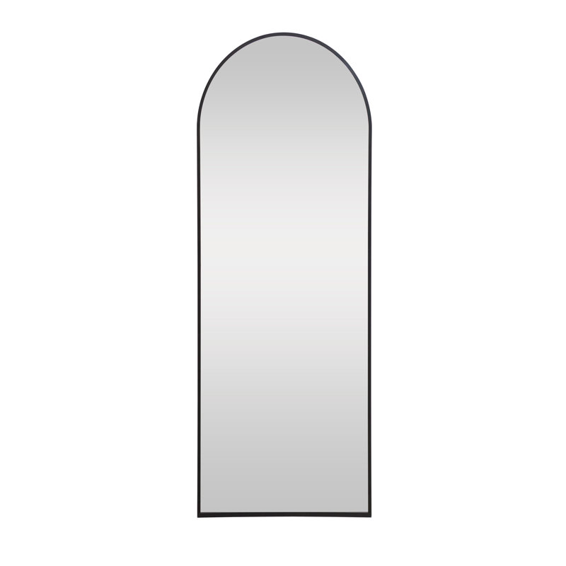 Deneane Aluminium Over-the-Door Full Length Mirror, Black, Arch