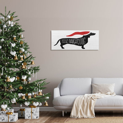 Drôle de teckel «Feliz Naughty Dog» par Lil 'Rue