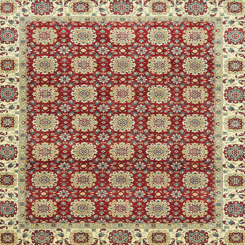 Abstract Indoor Rug, Square 7'
