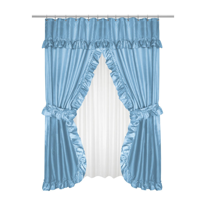 Rideau de douche simple Lachlan, Bleu pâle