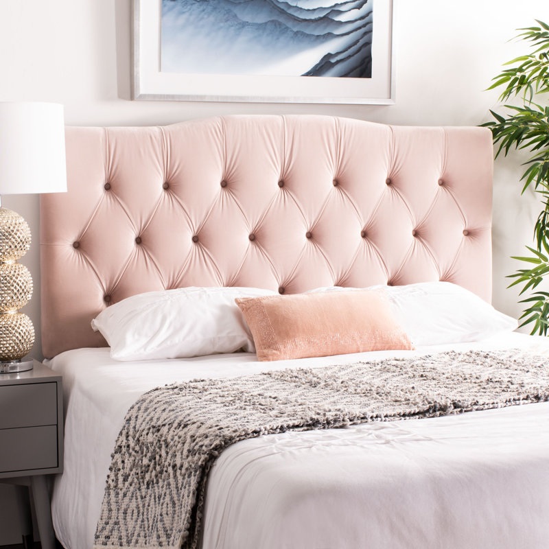 Nicastro Upholstered Panel Headboard, Polyester Off-White, Twin