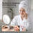 Circular LED Free Standing Magnifying Make Up Mirror-93468246