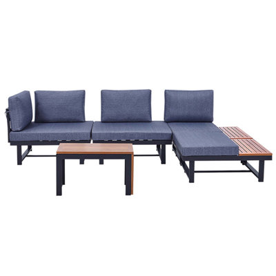 Canapé combiné polyvalent résistant aux intempéries pour des espaces compacts et des styles variés
