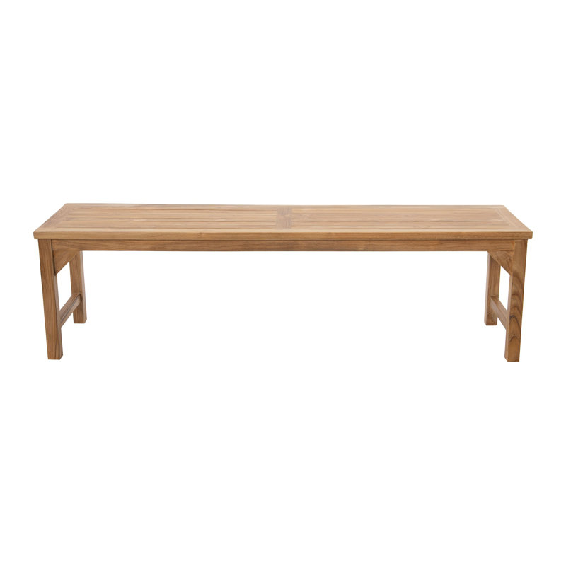 Moorpark Outdoor Teak Bench, 18" H x 72" W x 15.25" D