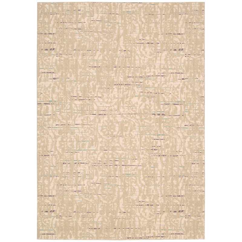 Tapis abstrait couleur sable Huntingtown, Rectangle 3 pi 6 po x 5 pi 6 po