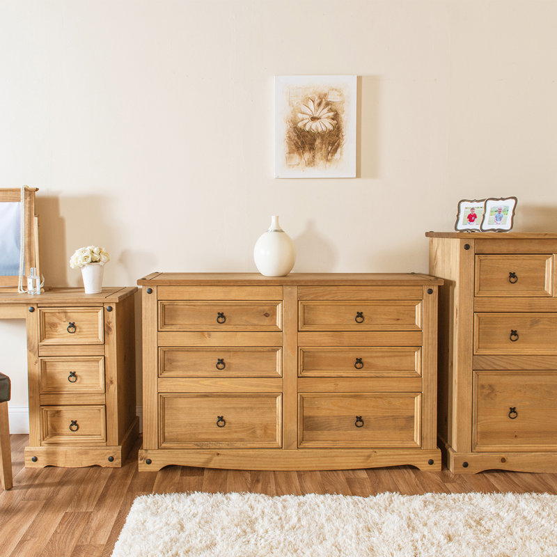Caudill 51.97'' W 6 - Drawer Dresser, Antique Brown/Antique Brown