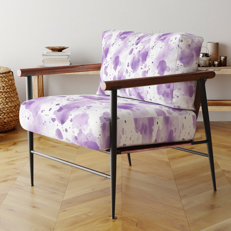 Chaise rembourrée Modern, Accoudoirs ronds