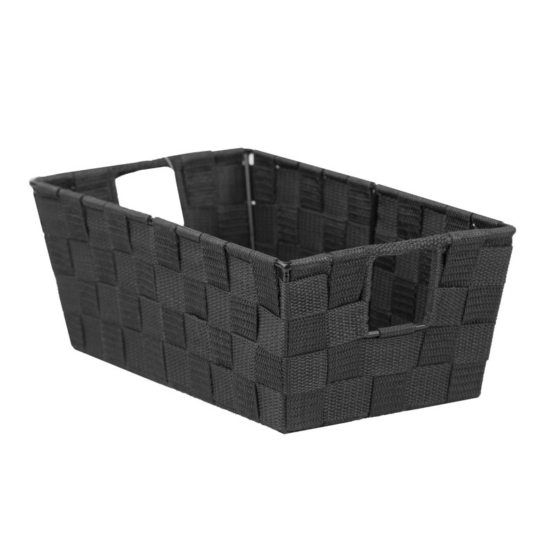 Panier en tissu non tissé, H 5 po x l 12 po x P 7 po, Brun