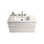 Meuble-lavabo mural avec lavabo en céramique et trois trous de robinet-561756605