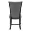 Chaises de salle à manger rembourrées 2 pièces, rembourrage de siège en tissu gris, structure en bois noir, tissu d'ameublement contemporain contemporain, pièce de style moderne en bois foncé-354312505