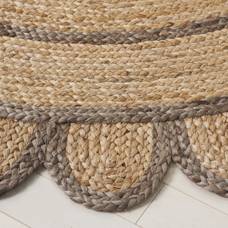 Tapis d'intérieur en jute tissé à la main Natural Fiber, Rond 6 pi