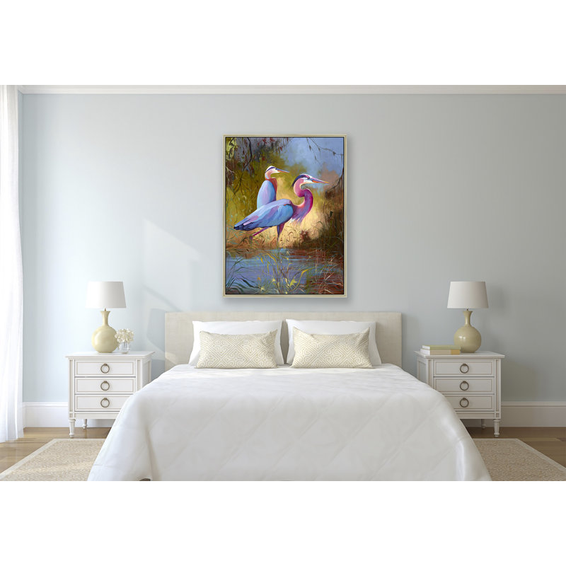 Birds, 74" H x 50" W, Light Gold