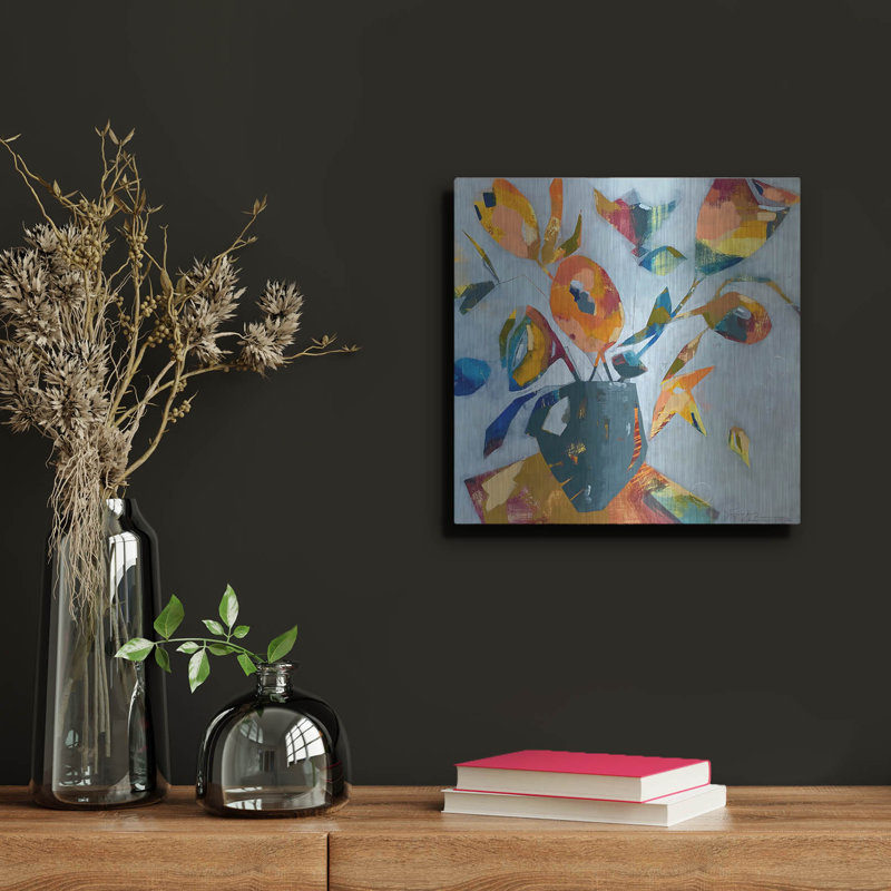 Art mural en métal luxueux «Basking In Bodacesness» par Dianna Fritzler, 12 po x 12 po, H 12 po x l 12 po