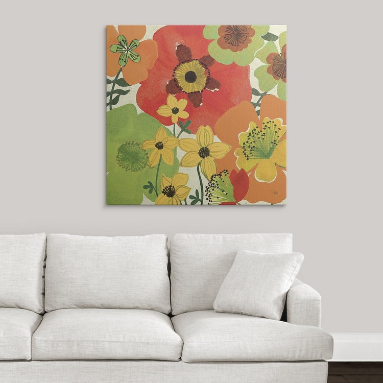 « ii », impression Garden Brights, H 35 po x l 35 po x P 1,5 po, Toile