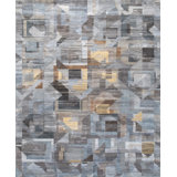 Contemporary One-of-a-Kind Rectangle 9'2" X 12'2" Hand Knotted Area Rug