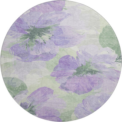 Premium Machine Washable Harjo AMF1554 Floral Rug