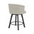 Swivel Upholstered Counter Stool With Metal Frame-1906160406