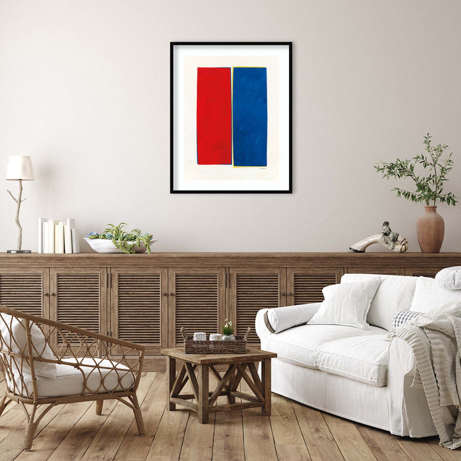 Monolithic II Wood Framed Wall Art Print, 41" H x 33" W, Black Framed