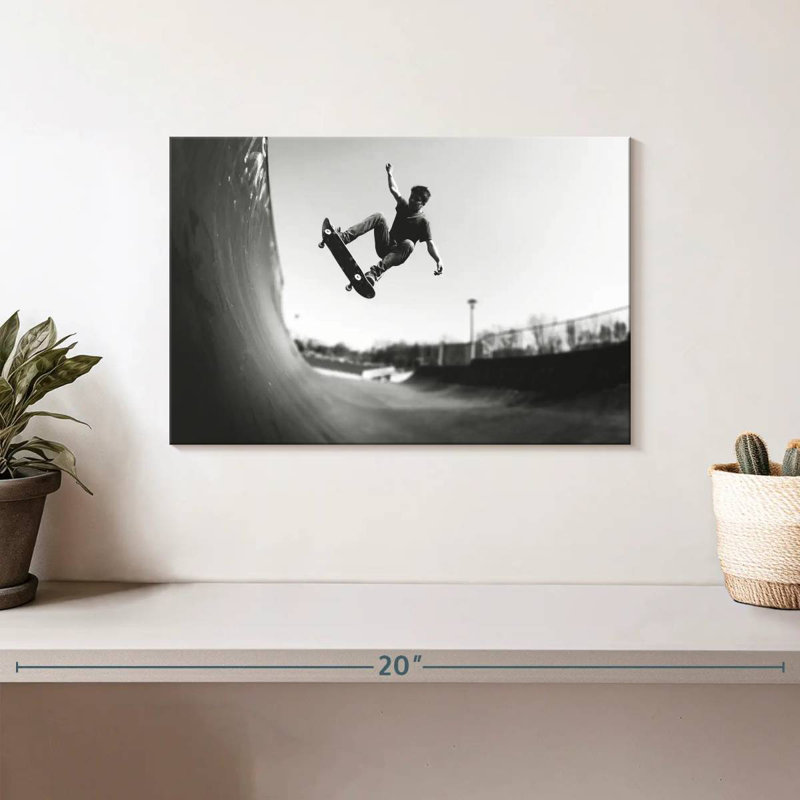 Sirpi Skateboard Ollie Trick, H 8 po x l 12 po