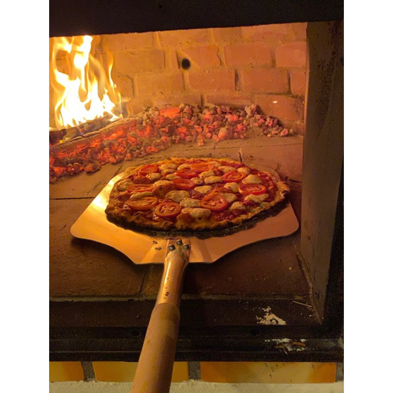 Four à pizza encastré au bois en blanc