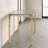 Sawin Glass Top Metal Base Writing Desk