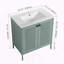 30" Freestanding Bathroom Vanity with Ceramic Sink – Cold Rolled Steel