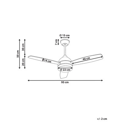 95cm Ceiling Fan with LED Lights