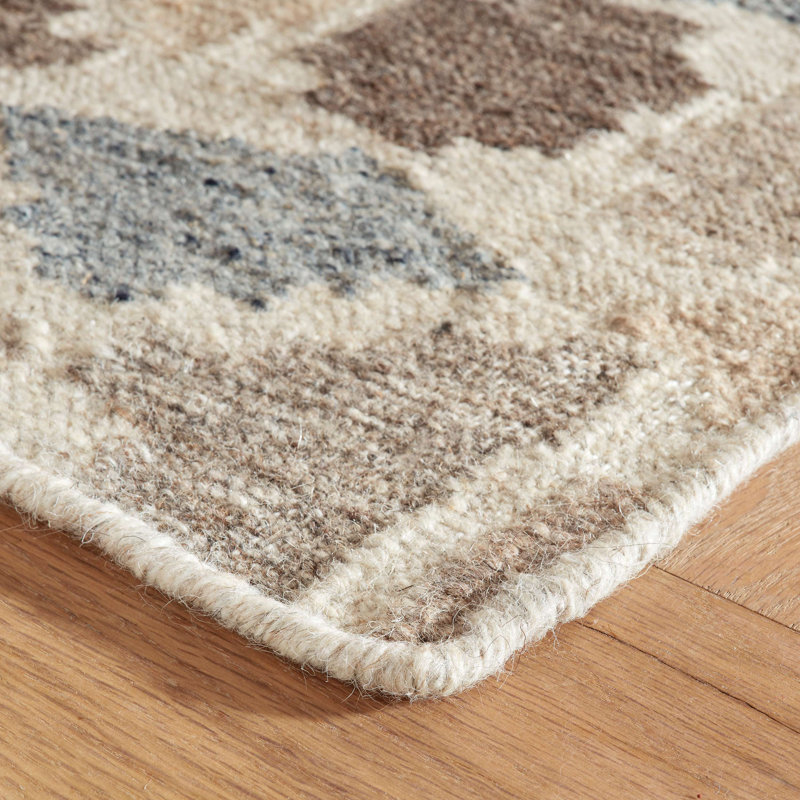 Tapis en laine tissé à la main Rufus Stone Kilim, Rectangle 9 pi 6 po x 13 pi 6 po