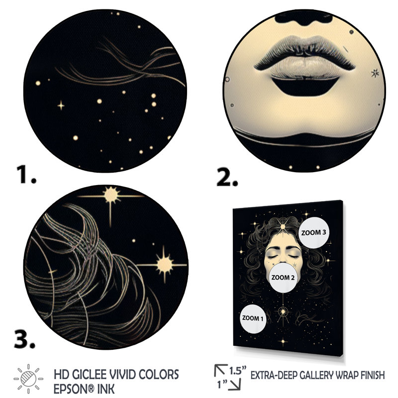 Spiritual Insight VII sur impression sur toile, H 44 po x l 34 po x P 1,5 po, Cadre simple noir