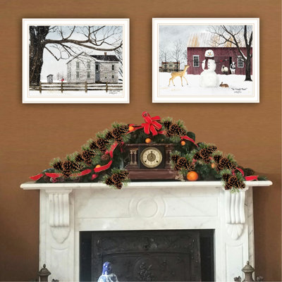 Stylish 2 Winter White Wall Art For Living Room And Bedroom Home Decor In White: Add A Spark Of Creativity
