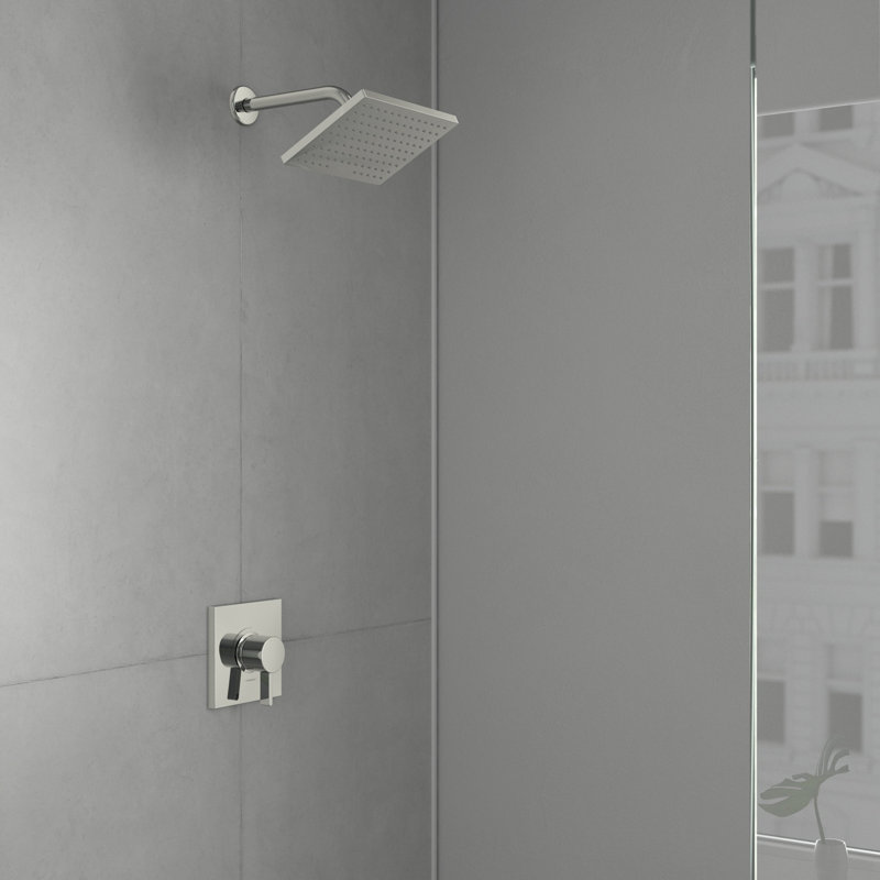hansgrohe Vernis Blend Showerhead 200 1-Jet, Chrome, Square, 2.5 GPM