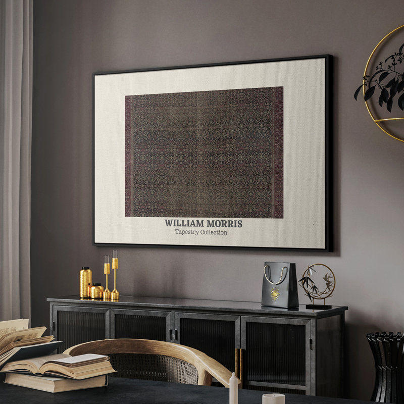 Abstrait rétro - L, Toile avec cadre flottant noir, H 17 po x l 25 po x P 2 po