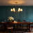 36”w Classic Chandelier With White Linen Shades-360983146