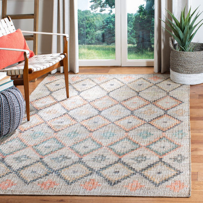 Janet Hand Loomed Jute, Cotton Geometric Rug