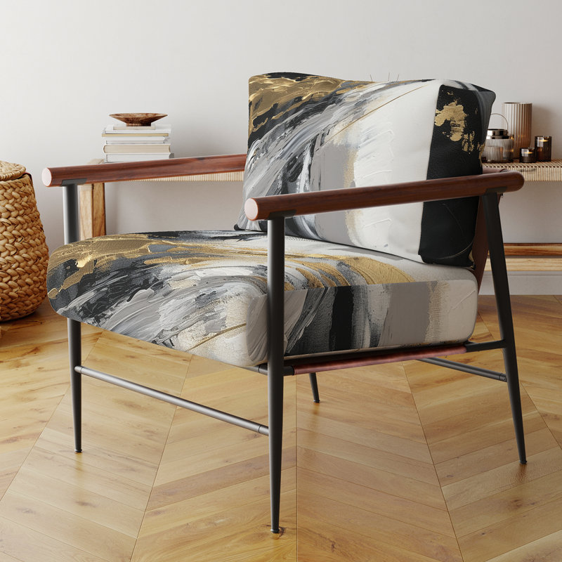 Fauteuil d'appoint rembourré Golden River Wildness, Noir