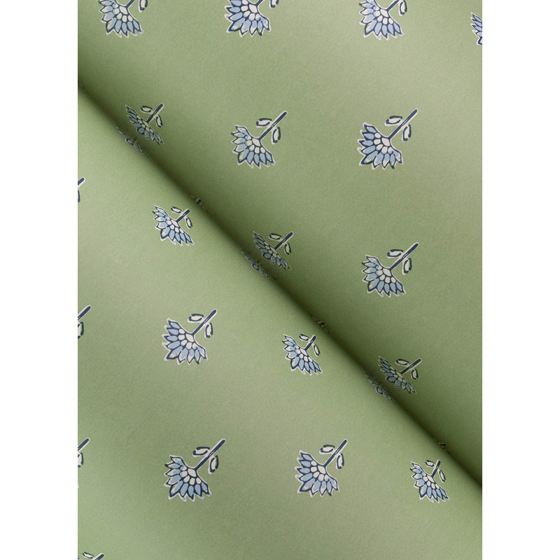 Papier peint floral Surdiva, Vert