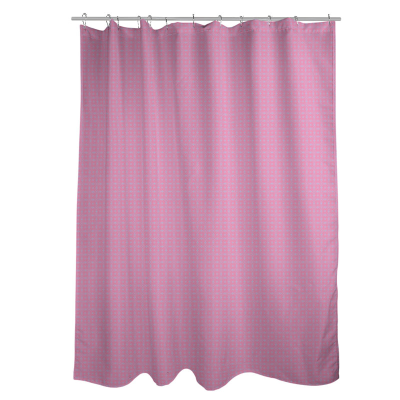Rideau de douche simple Katelyn Elizabeth, Rose / Bleu