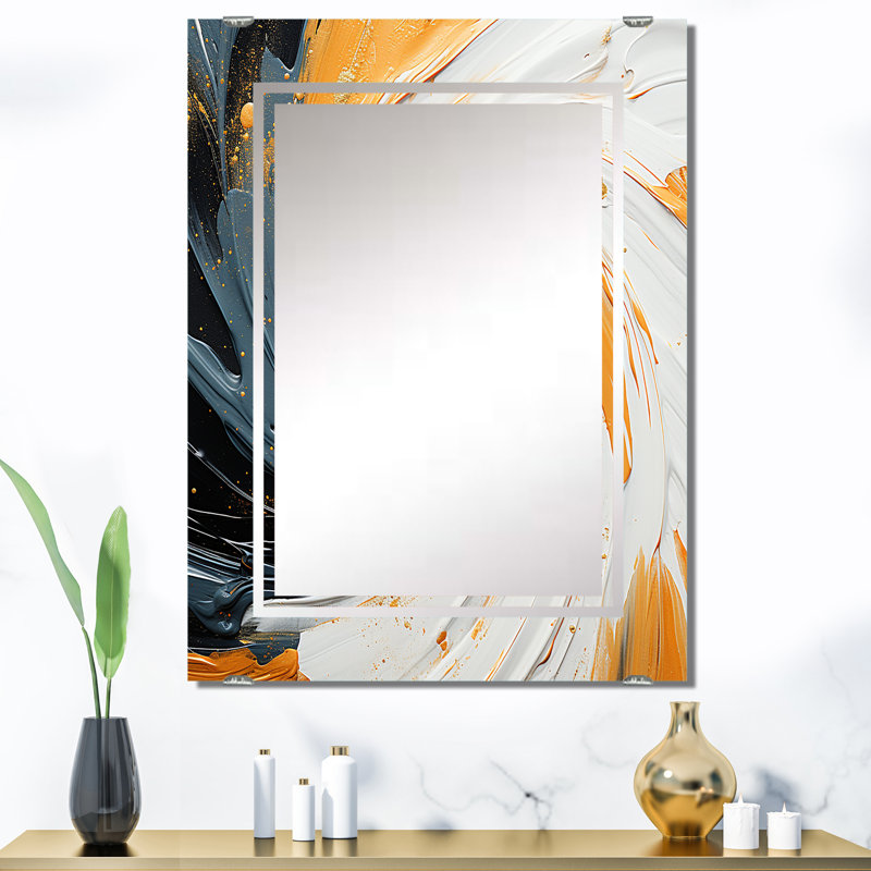 Miroir mural à grandes spirales Corrinda - MIR137951, 40 po x 30 po