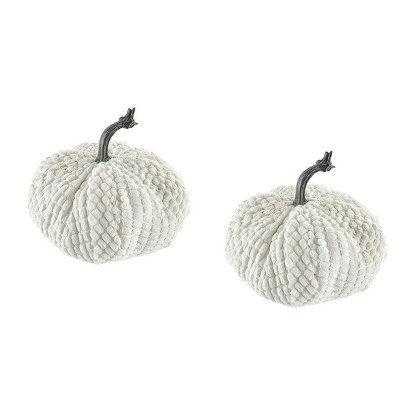 Chenille Weighted Pumpkin with Realistic Stem